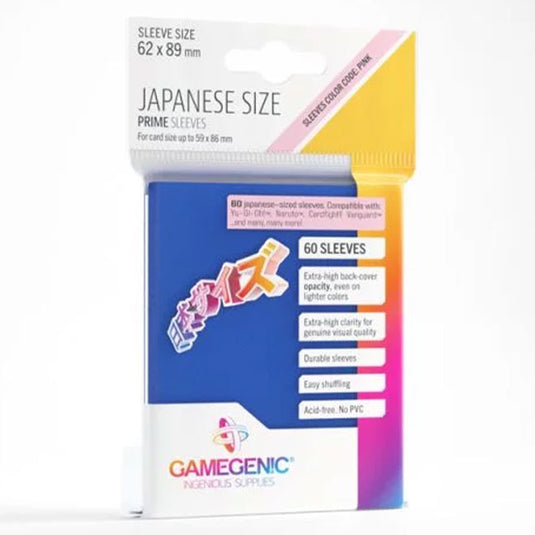 Gamegenic - PRIME Japanese Sized Sleeves - Blue (60 Sleeves)