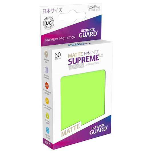 Ultimate Guard - Supreme UX Sleeves Japanese Size Matte - Light Green (60 Sleeves)