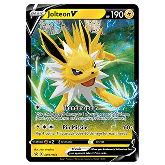 Pokemon - Sword & Shield - SWSH Black Star Promos - Jolteon V - SWSH151