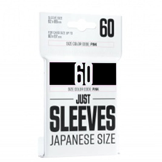 Just Sleeves - Japanese Size - Black (60 Sleeves)