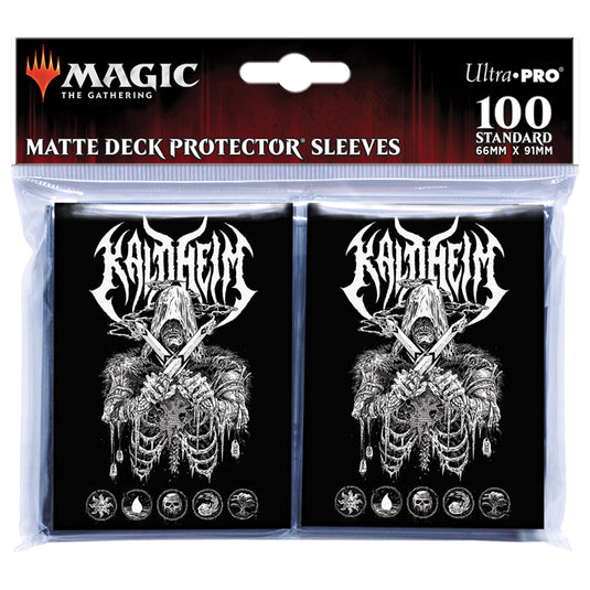 Ultra Pro - Magic the Gathering - Kaldheim - Standard Deck Protectors - Featuring Metal Alt Art (100 Sleeves)