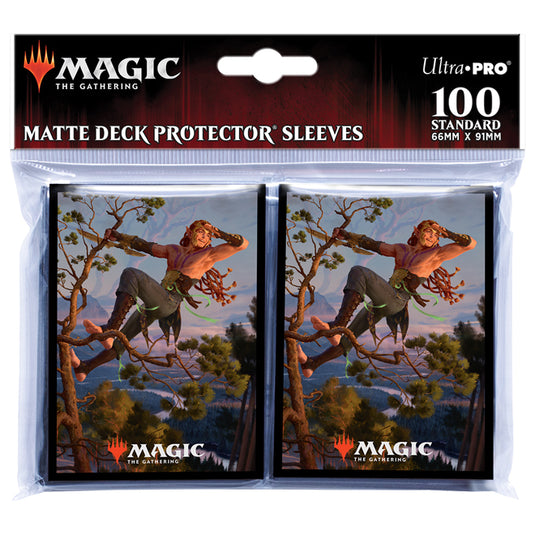 Ultra Pro - Magic the Gathering - Kaldheim - Standard Deck Protectors - Featuring Tyvar Kell (100 Sleeves)