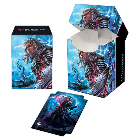 Ultra Pro - Magic The Gathering - Kamigawa - Neon Dynasty - Pro 100+ Deck Box - Tezzeret, Betrayer of Flesh