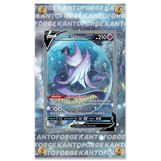 KantoForge - Extended Artwork Protective Card Display Case - Pokemon - Sword & Shield - Chilling Reign - Galarian Articuno V - 170/198