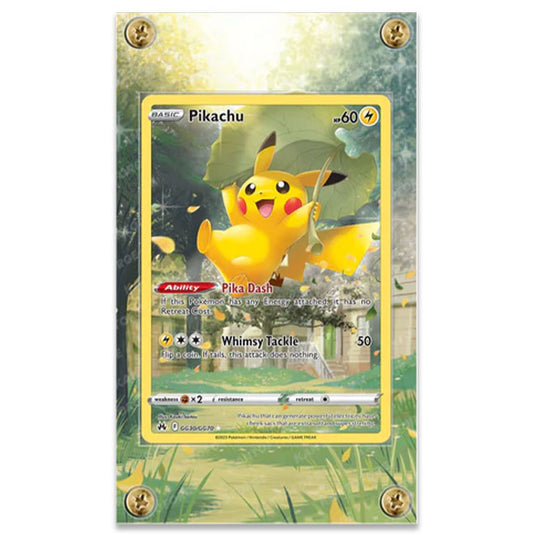 KantoForge - Extended Artwork Protective Card Display Case - Pokemon - Sword & Shield - Crown Zenith - Pikachu - GG30/GG70