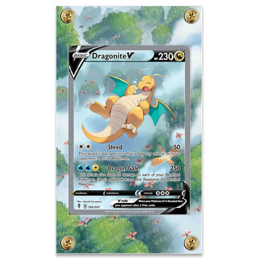 KantoForge - Extended Artwork Protective Card Display Case - Pokemon - Sword & Shield - Evolving Skies - Dragonite V - 192/203