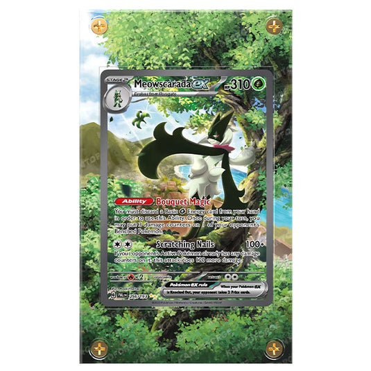 KantoForge - Extended Artwork Protective Card Display Case - Pokemon - Scarlet & Violet - Paldea Evolved - Meowscarada Ex 256/193