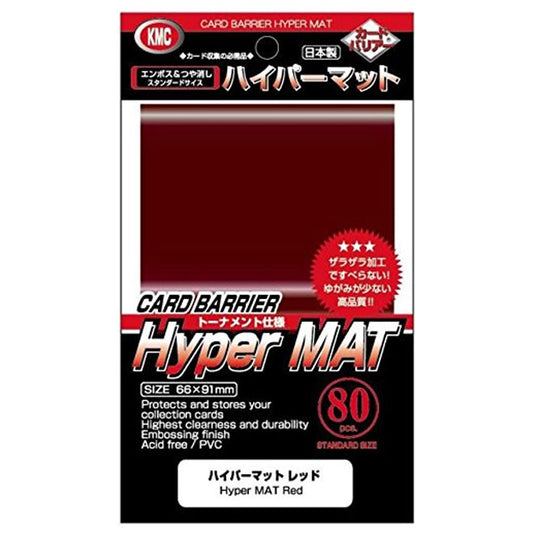 KMC - Sleeves - Hyper Mat Red (80)