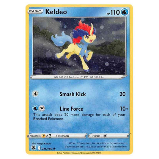 Pokemon - Sword & Shield - Astral Radiance - Keldeo - 045/189 (Galaxy Holo)