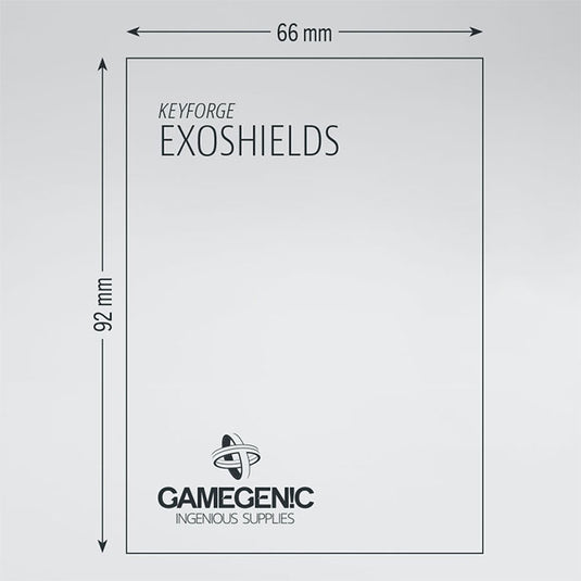 Gamegenic - PRIME KeyForge Exoshields 66 x 92 mm - Black (40 Sleeves)