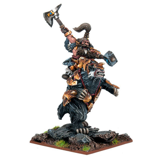 Kings of War - Dwarf Berserker Lord On Brock