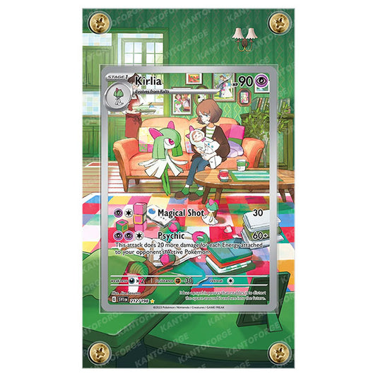 KantoForge - Extended Artwork Protective Card Display Case - Pokemon - Scarlet & Violet - Base Set - Kirlia - 212/198