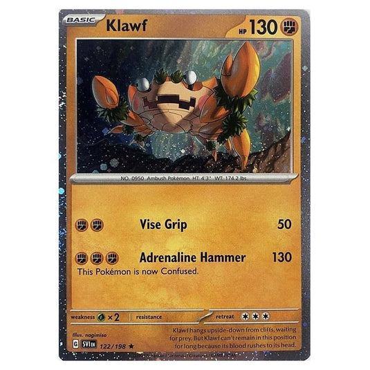 Pokemon - Scarlet & Violet - Klawf (Cosmo Holo) - 122/198 Pokemon - Scarlet & Violet - Klawf (Cosmo Holo) - 122/198
