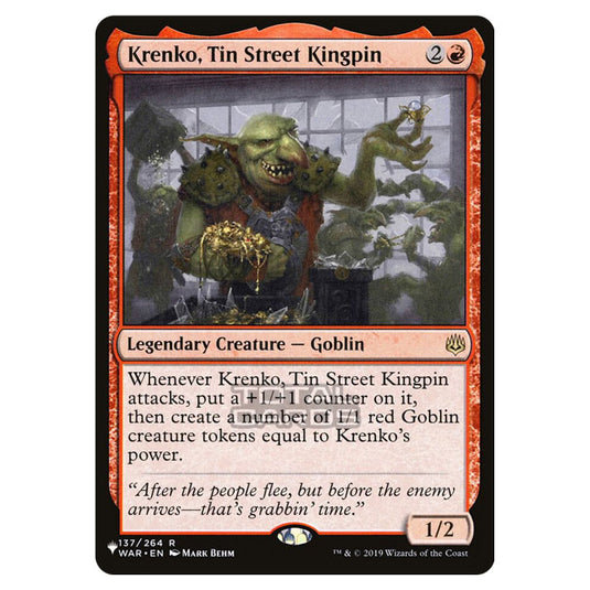 Magic The Gathering - The List - Krenko, Tin Street Kingpin