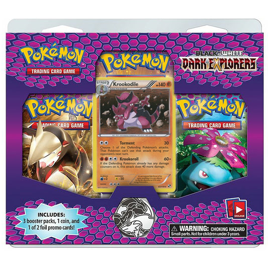 Pokemon - Black & White - Dark Explorers - 3 Pack Blister - Krookodile Promo