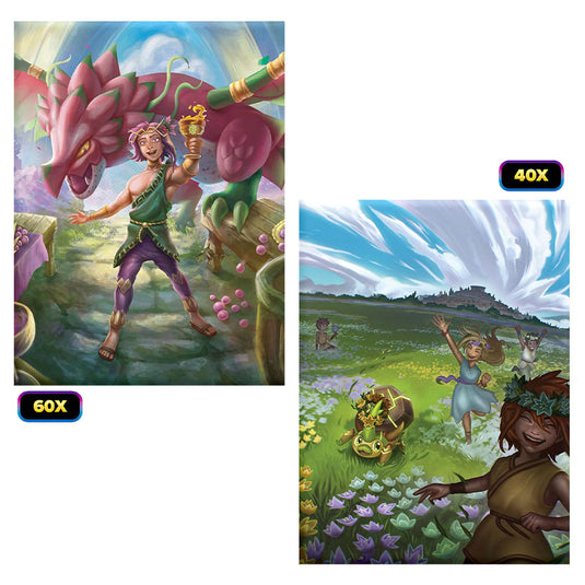 Elestrals TCG - Divine Champions - Lifestream - Card Sleeves - Ladogon Champion of Dionysus (100 Sleeves)