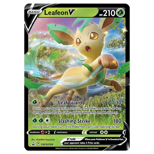 Pokemon - Sword & Shield - SWSH Black Star Promos - Leafeon V - SWSH194