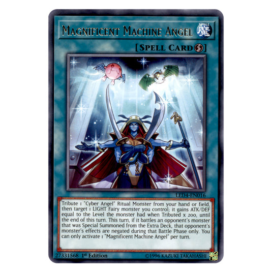 Yu-Gi-Oh! - Sisters of the Rose - Magnificent Machine Angel (Rare) LED4-EN016
