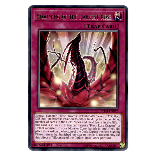 Yu-Gi-Oh! - Sisters of the Rose - Blooming of the Darkest Rose (Rare) LED4-EN027