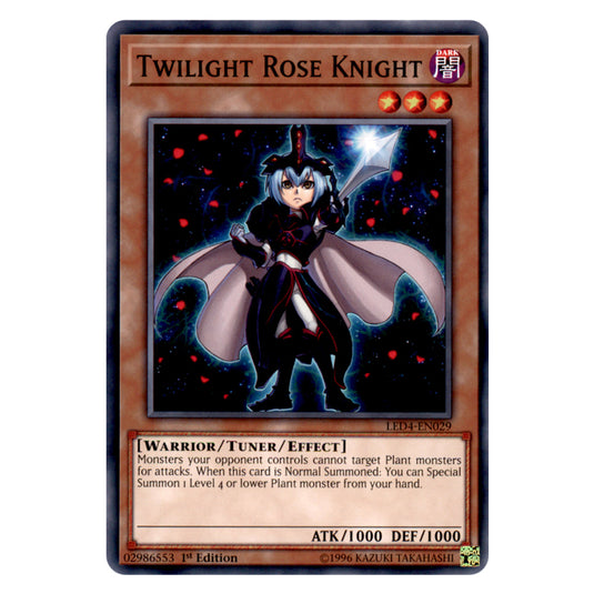Yu-Gi-Oh! - Sisters of the Rose - Twilight Rose Knight (Common) LED4-EN029