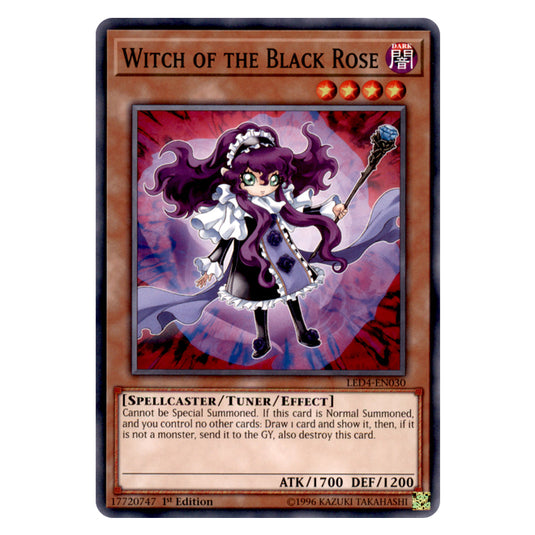 Yu-Gi-Oh! - Sisters of the Rose - Witch of the Black Rose (Common) LED4-EN030