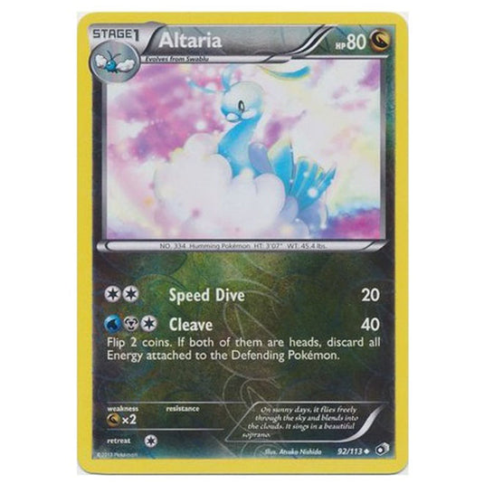 Pokemon - Black & White - Legendary Treasures - (Reverse Holo) Altaria - 92/113