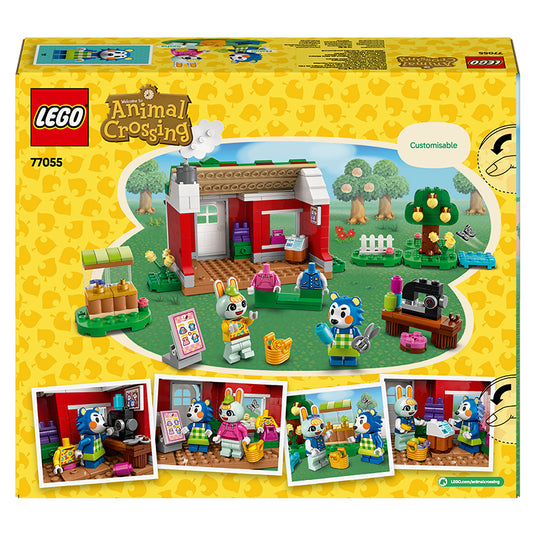 lego animal crossing able sisters clothing shop box back