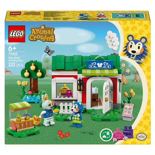 lego animal crossing able sisters clothing shop box front