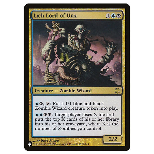 Magic The Gathering - The List - Lich Lord of Unx - 358/358