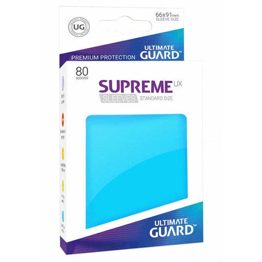 Ultimate Guard - Supreme UX Sleeves Standard Size - Light Blue (80 Sleeves)