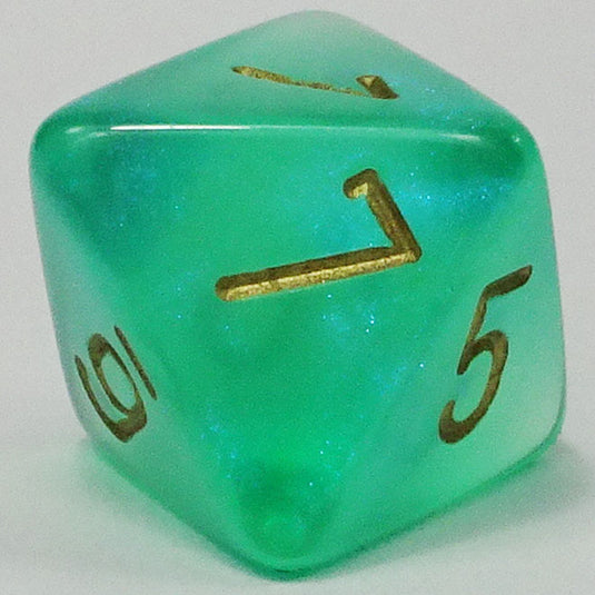 Chessex - Signature 16mm D8 - Borealis - Light Green with Gold