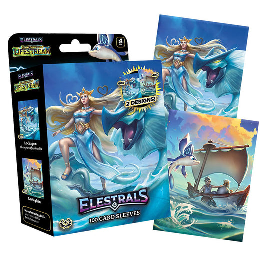 Elestrals TCG - Divine Champions - Lifestream - Card Sleeves - Lochagon Champion of Aphrodite (100 Sleeves)