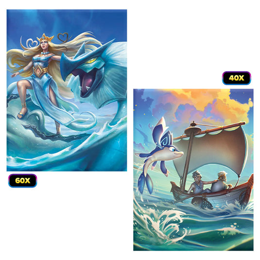 Elestrals TCG - Divine Champions - Lifestream - Card Sleeves - Lochagon Champion of Aphrodite (100 Sleeves)