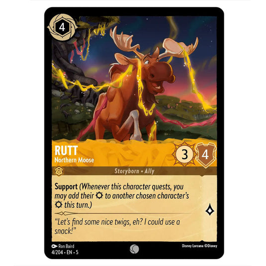 Rutt - Nothern Moose 4/204 card from the Lorcana set Shimmering Skies