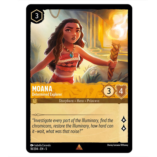 lorcana card moana 2 Lorcana - Shimmering Skies - Moana - Determined Explorer (Rare)