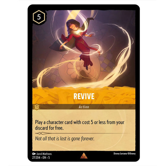 Revive 27/204 card from the Lorcana set Shimmering Skies