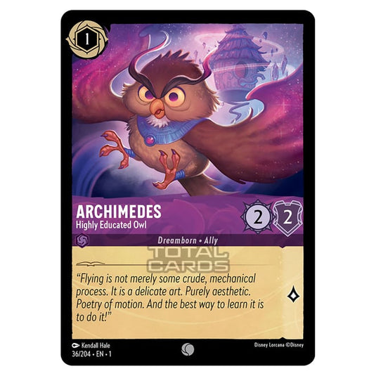 Lorcana - The First Chapter - Archimedes - Highly Educated Owl (Common) - 036/204