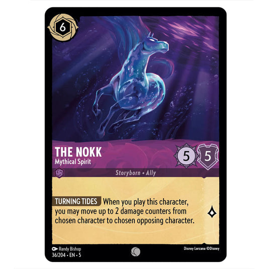 The Nokk - Mythical Spirit 36/204 card from the Lorcana set Shimmering Skies