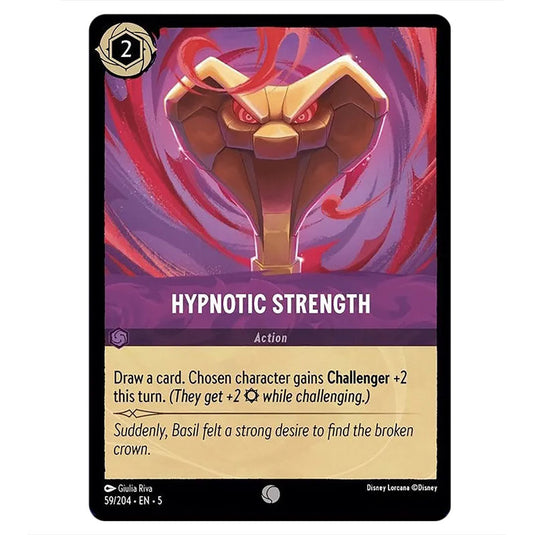 Hypnotic Strength 59/204 card from the Lorcana set Shimmering Skies