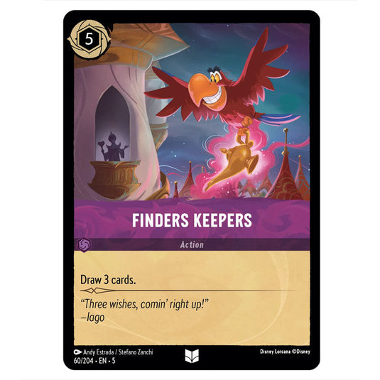 Finders Keepers 60/204 card from the Lorcana set Shimmering Skies