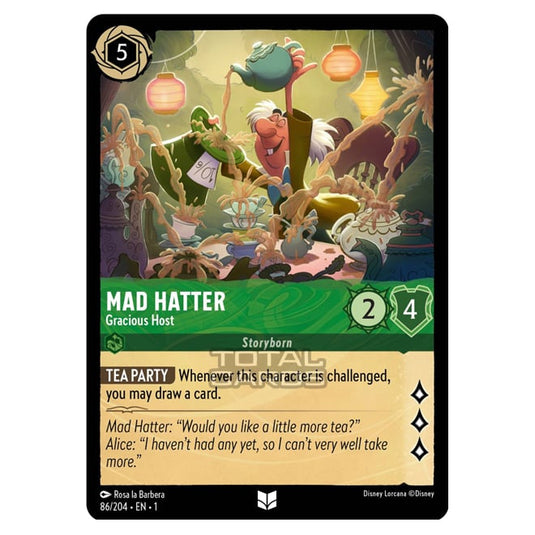 Lorcana - The First Chapter - Mad Hatter - Gracious Host (Uncommon) - 086/204