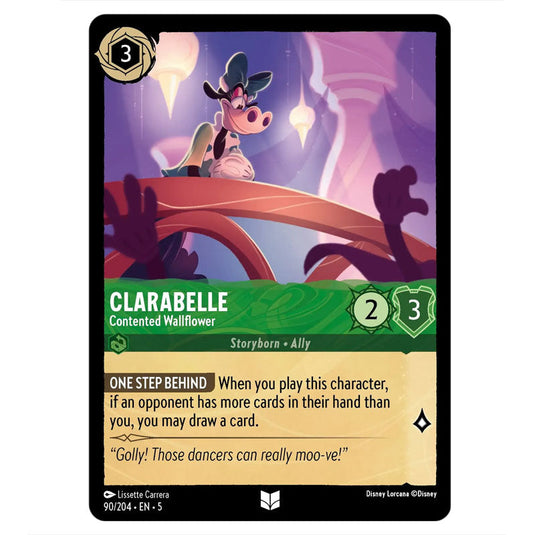 Clarabelle - Contented Wallflower 90/204 card from the Lorcana set Shimmering Skies