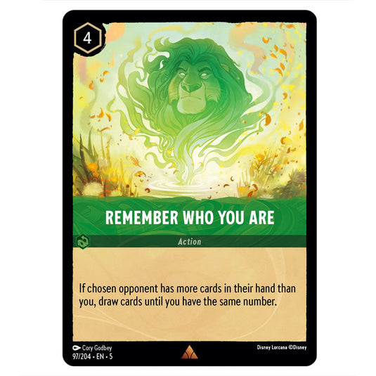 Remember Who You Are 97/204 card from the Lorcana set Shimmering Skies