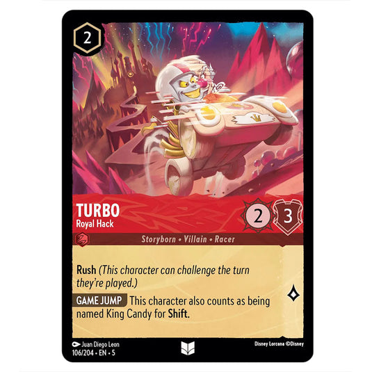 Turbo - Royal Hack 106/204 card from the Lorcana set Shimmering Skies