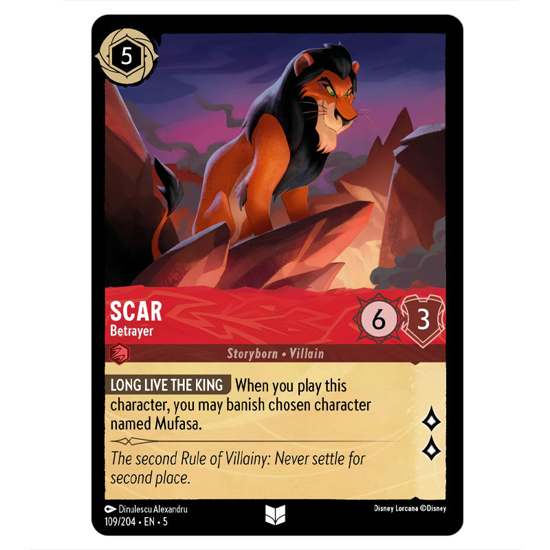 Scar Spirit Lorcana - Shimmering Skies - Scar - Betrayer (Uncommon) - 109/204