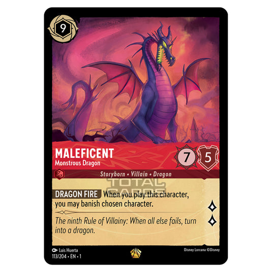 Lorcana - The First Chapter - Maleficent - Monstrous Dragon (Legendary) - 113/204