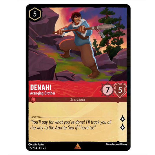 Denahi - Avenging Brother 115/204 card from the Lorcana set Shimmering Skies