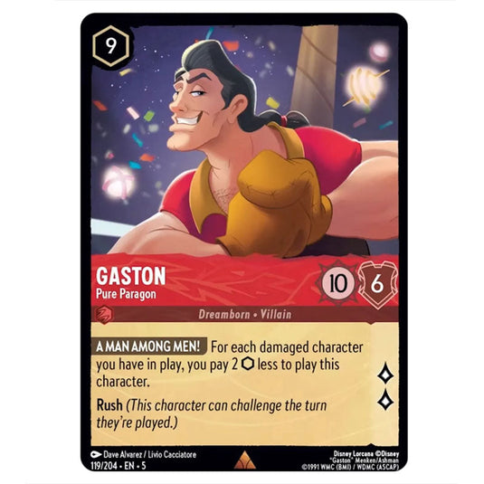 Gaston - Pure Paragon 119/204 card from the Lorcana set Shimmering Skies