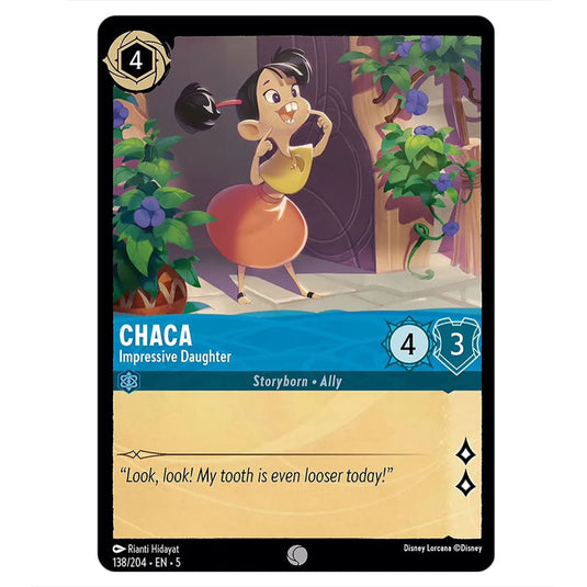 Chaca - Impressive Daughter 138/204 card from the Lorcana set Shimmering Skies