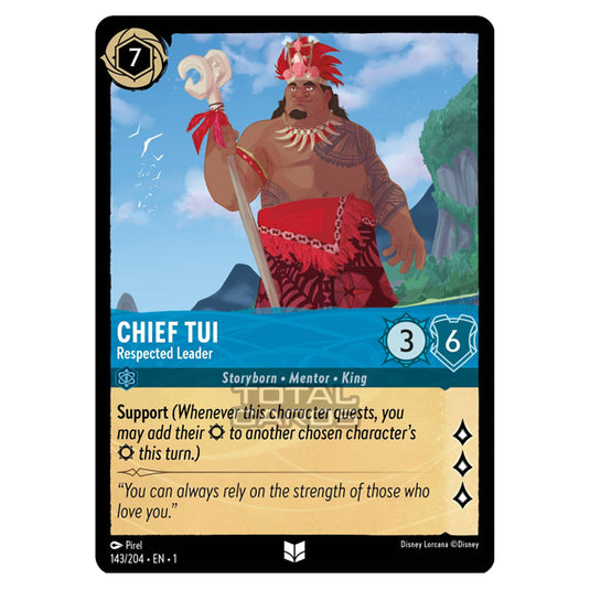 Lorcana - The First Chapter - Chief Tui - Respected Leader (Uncommon) - 143/204